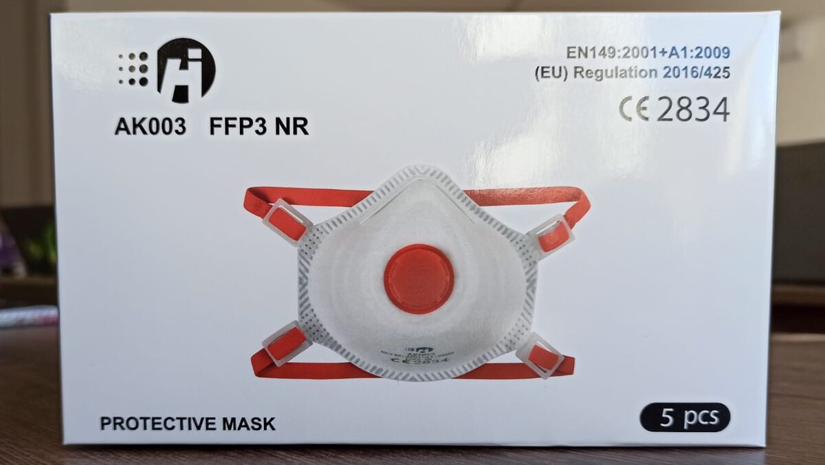 FFP3 respiratorius su vožtuvu, PRAK003