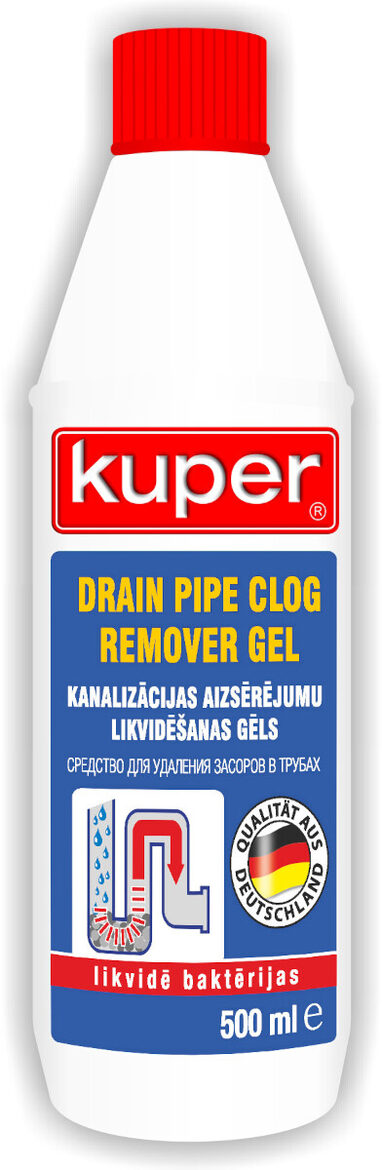 Kanalizācijas cauruļu tīrīšanas gels Kuper 500ml