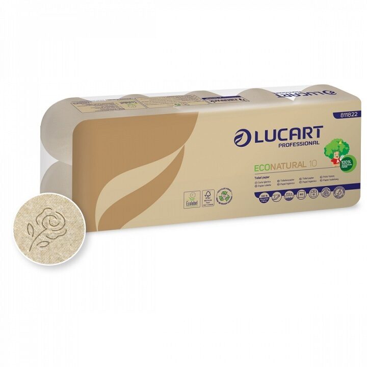 Econatural Toilet Paper 2 Ply, 180 Sheets, Fiberpack®, Beige