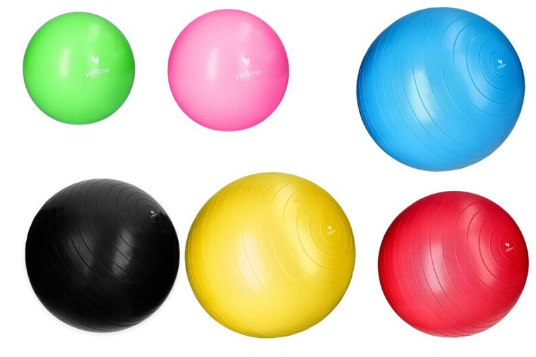 Rehabilitācijas bumba yellowSPORT yellowGYM Ball,pumpis komplektā