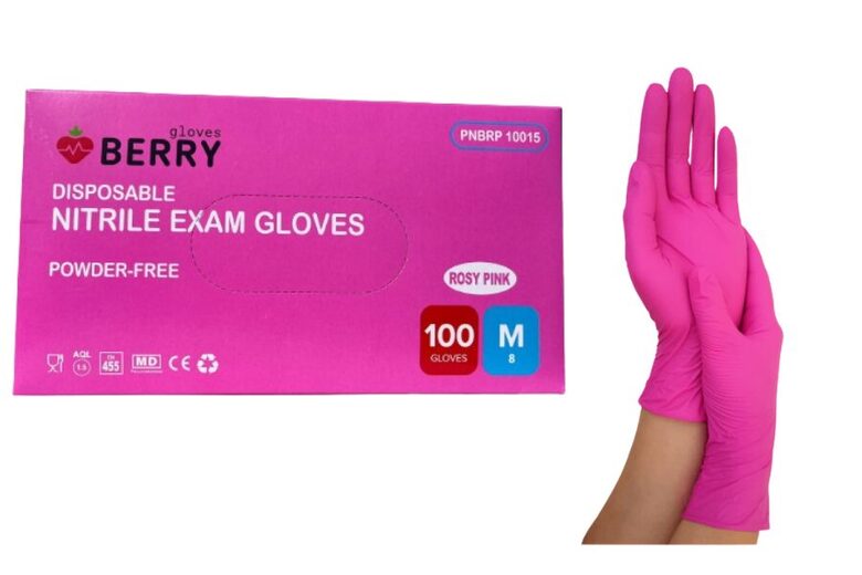 MAGENTA BERRY Nitrila cimdi, bez pūdera N100, 100 gb