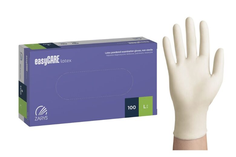 Powdered easyCARE Latex Examination Gloves