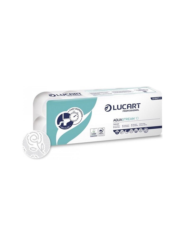 AQUASTREAM 10 — ātri šķīstošs divkārtu tualetes papīrs