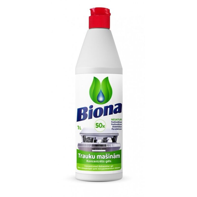 Trauku mašīnām 1.0 L BIONA - trauku mazgāšanas līdzeklis 