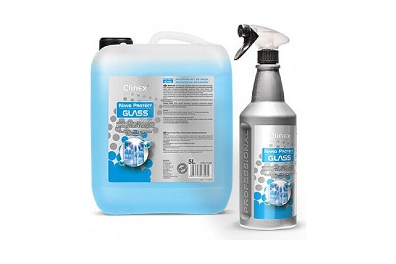 Surface cleaner CLINEX NANO PROTECT GLASS containing nano particles