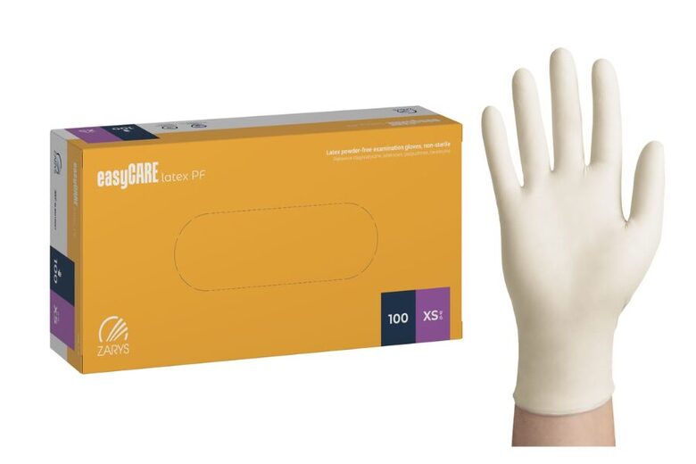 Lateksa cimdi, nepūderēti "Easy care", baltā krāsā, 100 gb