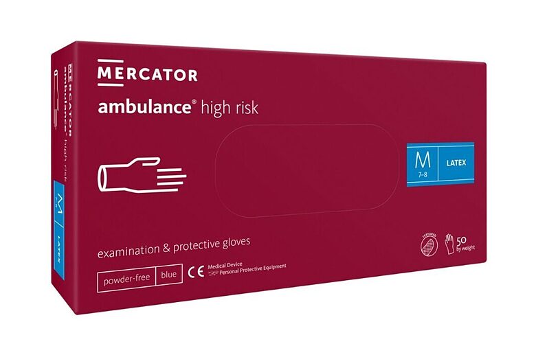 Lateksa cimdi AMBULANCE HIGH RISK