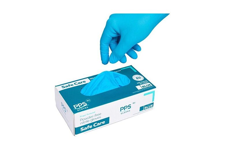 Nitrila cimdi, nepūderēti «PPS gloves», zili. 