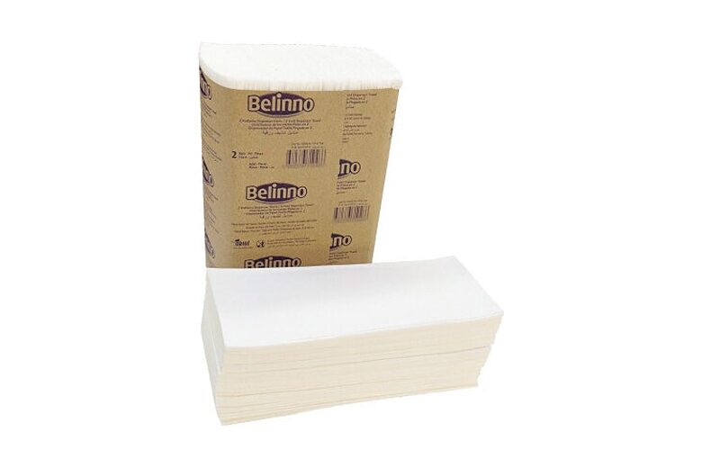 Belinno Z-fold hand towels, 2-ply, 100% cellulose, 150 sheets