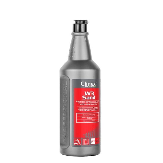 CLINEX W3 Sanit, 1 L - koncentrēts sanitāro telpu tīrīšanas līdzeklis