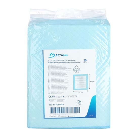 BETAtex SuperAbsorbent paladziņš, nesterils 60 × 60 cm, 25 gab.