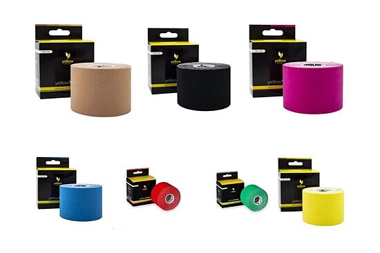 5 cm. X 5m. Kinezioloģiskais teips -yellowTAPE - kinesiotape