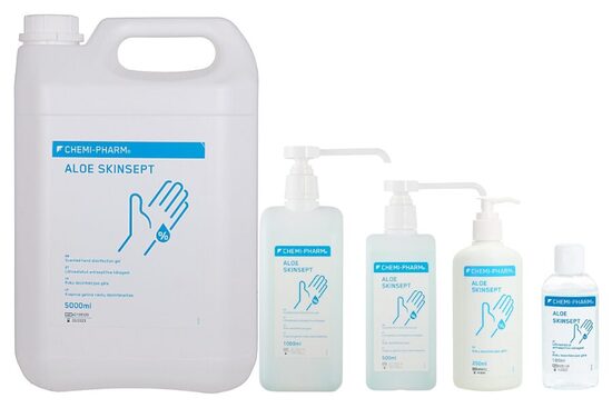 ALOE SKINSEPT - saudzīgs želejveidīgs roku higiēniskās dezinfekcijas līdzeklis