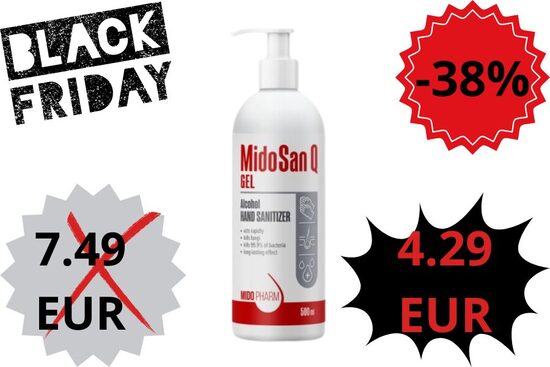  MidoSan Q GEL higiēnisks un ķirurģisks roku dezinfekcijas līdzeklis