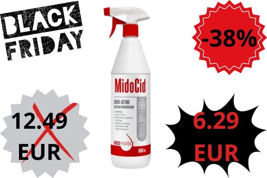 Virsmu dezinfekcijas līdzeklis MidoCid , Midopharm