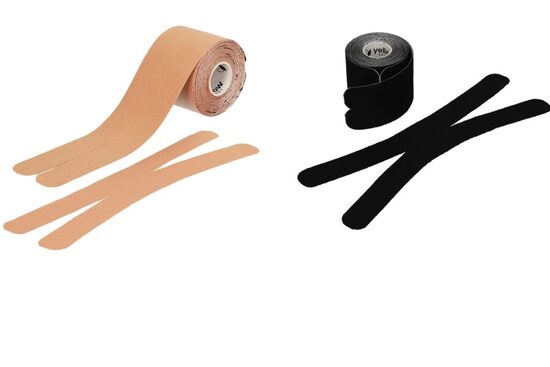 yellowSPORT yellowPRECUT TAPE – kinezioloģiskā teips i X formā, melni, 20 gab. (5 cm × 25 cm)