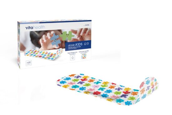 elastoKIDS - Colorful kids plasters, non-sterile, 1,9cm x 7,2cm