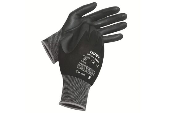 uvex unilite 6605 montāžas cimdi melni