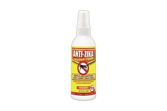 ANTI ZIKA Maximum Strength — pastiprināts odu un ērču atbaidīšanas līdzeklis (DEET 40%), 100 ml