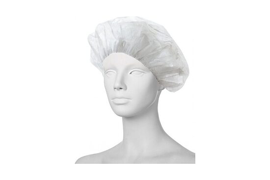 Beretes vienreizlietojamas, N100 Baltas 58 cm