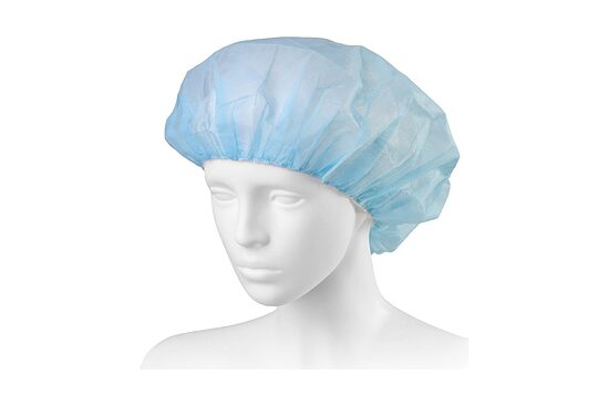 Beretes vienreizlietojamas, N100 Zilā krāsā 58 cm