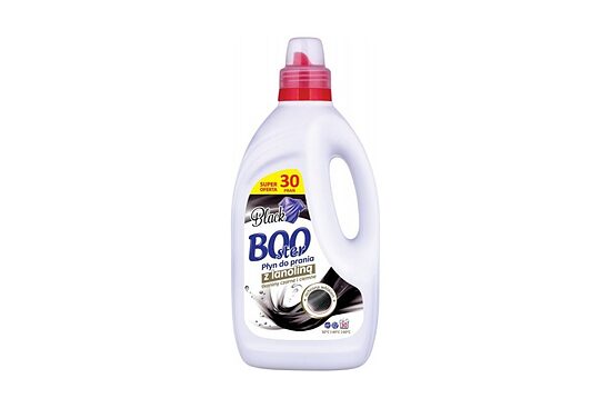 BOOSTER BLACK 1.5L, Mazgāšanas līdzeklis melniem un tumšiem audumiem