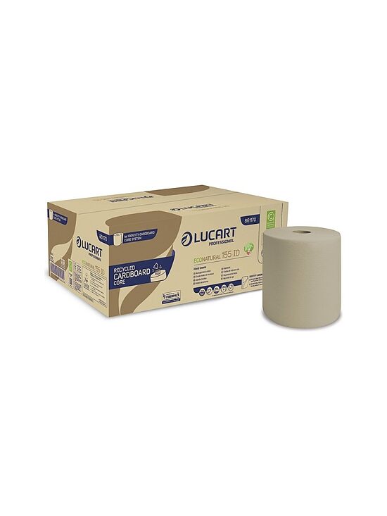 ECONATURAL 155 ID Cardboard Core — papīra roku dvieļi rullī IDENTITY AUTOCUT turētājiem