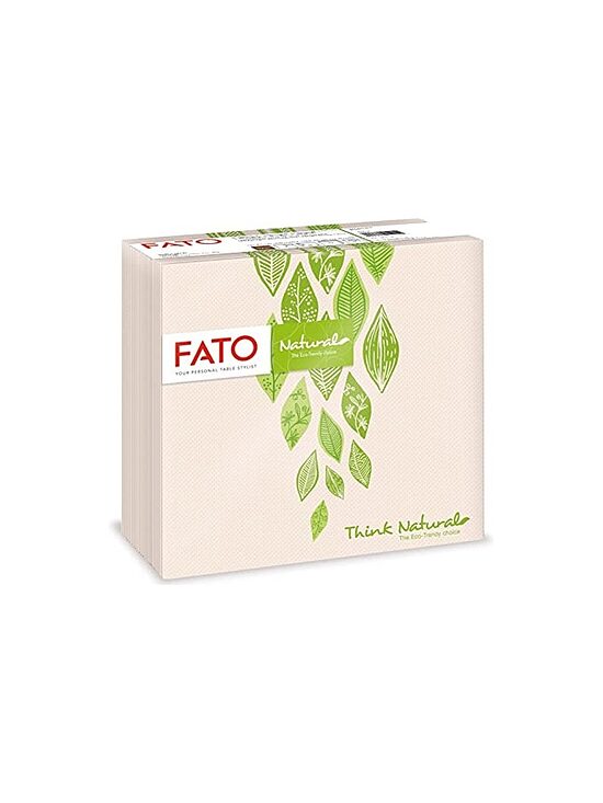 FATO NATURAL VEGGIE 38 × 38 cm — table napkins from recycled cartons