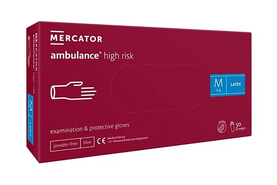 Lateksa cimdi AMBULANCE HIGH RISK
