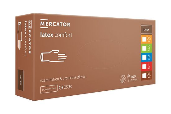MERCATOR latex comfort, powder-free latex gloves