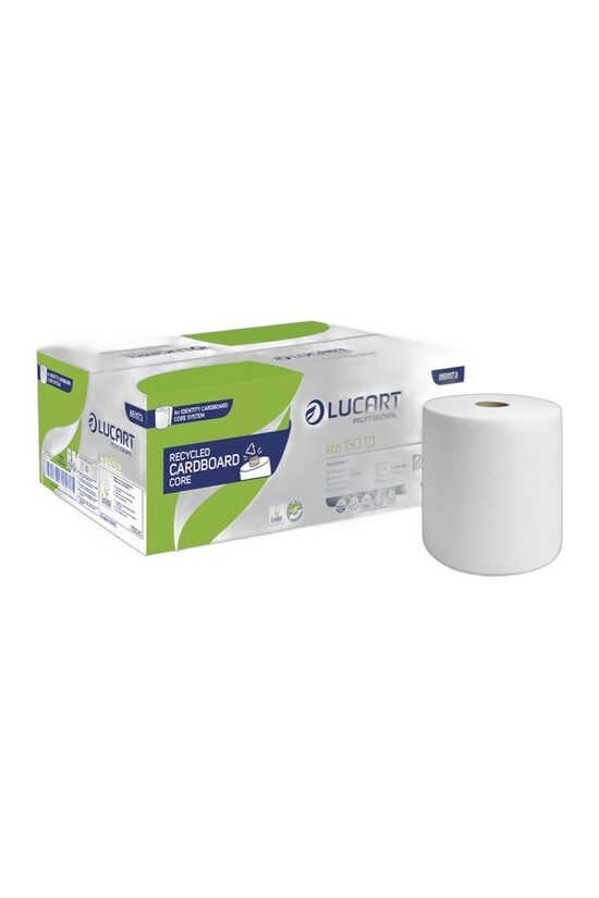 Lucart Eco 150 ID Cardboard Core paper hand towel rolls, autocut (2-ply, 150 m), 6 rolls