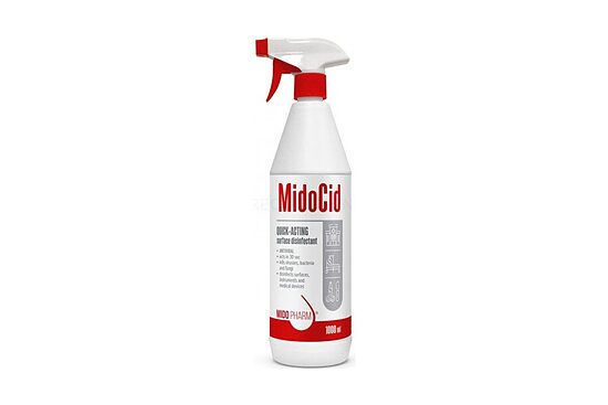 MidoCid — ātras iedarbības virsmu dezinfekcijas smidzeklis