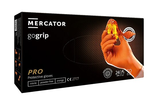 Nitrila Cimdi Oranži Mercator GoGrip Orange, N50