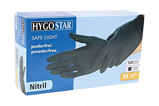 Nitrila cimdi Safe light melni, N100