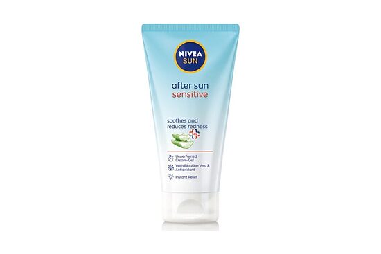 NIVEA SUN After Sun Sensitive nomierinošs un apsārtumu samazinošs krēms-želeja pēc sauļošanās, 175ml