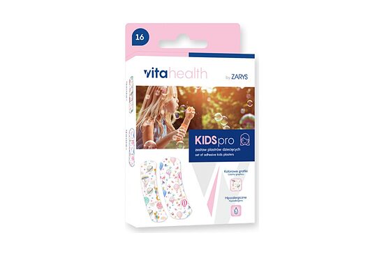 Plāksteru komplekts KIDS PRO GIRLS, 16 gab. dažāda izmēra plāksteri