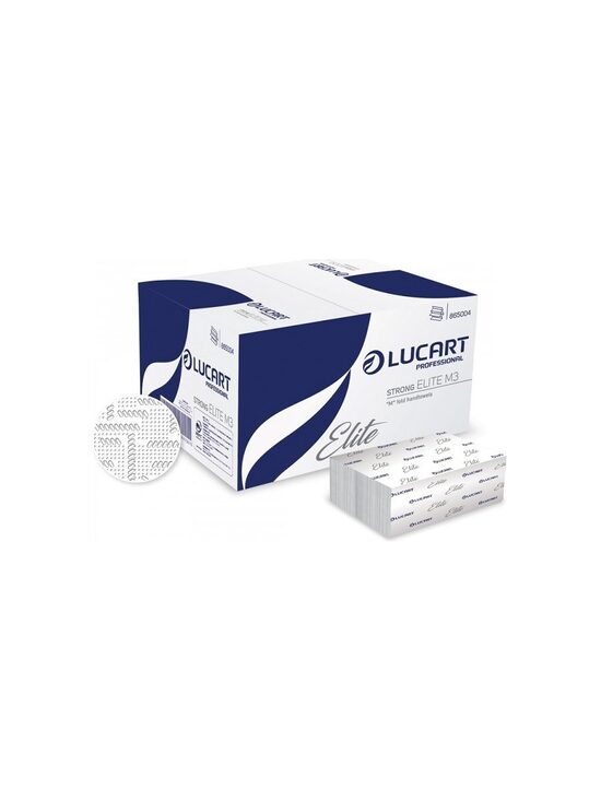 Lucart STRONG ELITE M3 papīra roku dvieļi loksnēs (M-locījums, 3 sl.), 15 iepakojumi