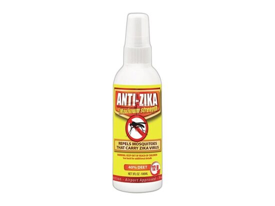 ANTI ZIKA Maximum Strength — pastiprināts odu un ērču atbaidīšanas līdzeklis (DEET 40%), 100 ml