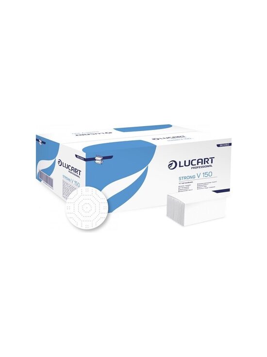 Lucart STRONG V 150 papīra roku dvieļi loksnēs (V-locījums, 2 sl.), 20 iepakojumi