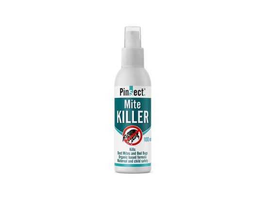 PINSECT Mite Killer — līdzeklis putekļu ērcīšu un blakšu iznīcināšanai, 100 ml