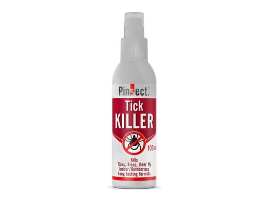 PINSECT Tick Killer — līdzeklis ērču, blusu un kukaiņu iznīcināšanai, 100 ml