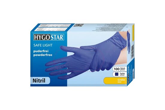 Nitrile gloves Safe Light | powder-free cobalt blue, N100