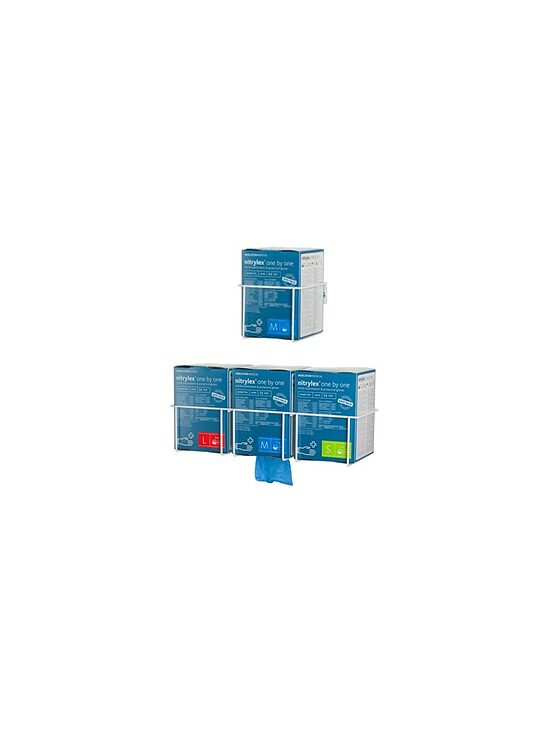 SAFE PACK — metāla sienas turētājs cimdiem (padeve uz leju)