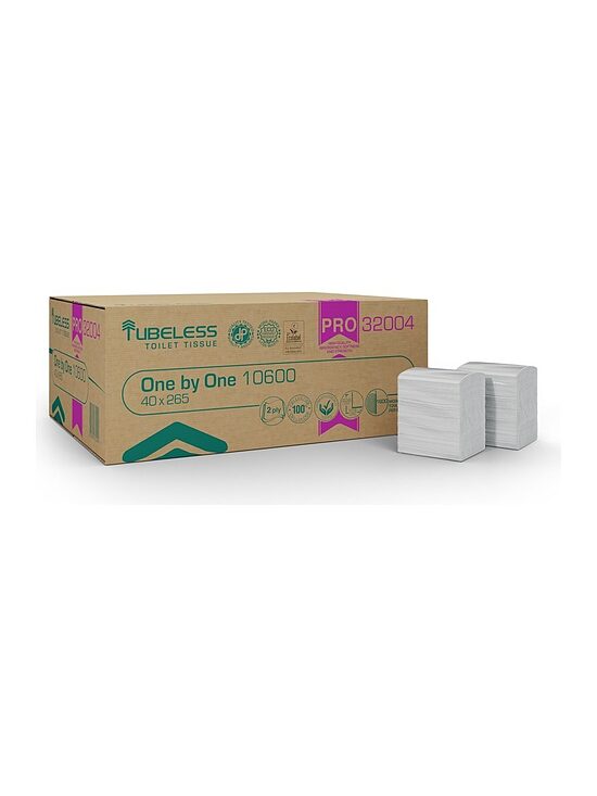 TUBELESS One by One PRO 10600 — interfolded toilet tissue from 100% pulp