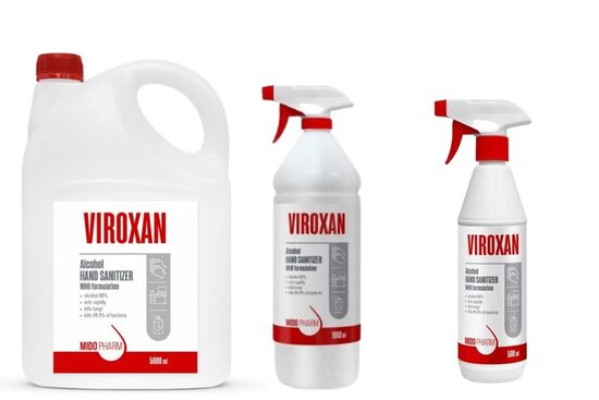 Roku un Virsmu dezinfekcijas līdzeklis Viroxan