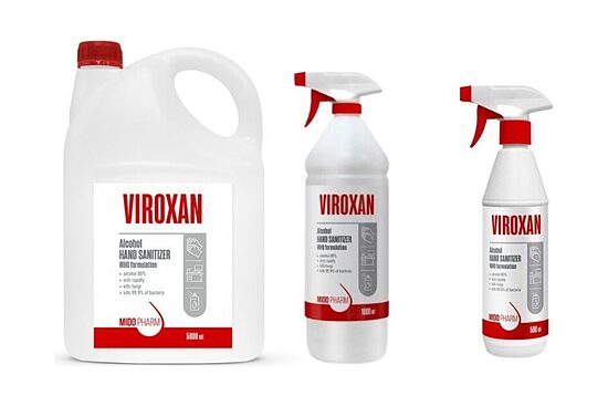 Viroxan — roku un virsmu dezinfekcijas līdzeklis