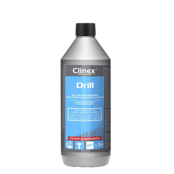 Kanalizācijas cauruļu tīrīšanas gēls CLINEX DRILL 1000ml	