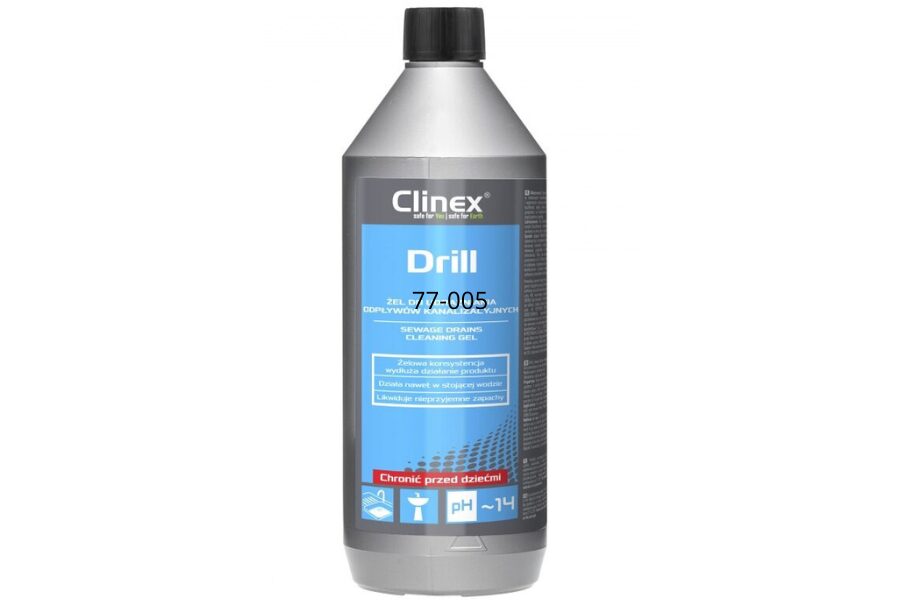 Kanalizācijas cauruļu tīrīšanas gēls CLINEX DRILL 1000ml	