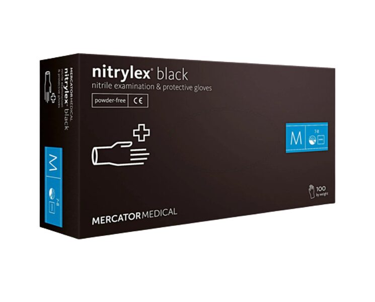 Melni nitrylex clasic Nitrila cimdi, bez pūdera N100