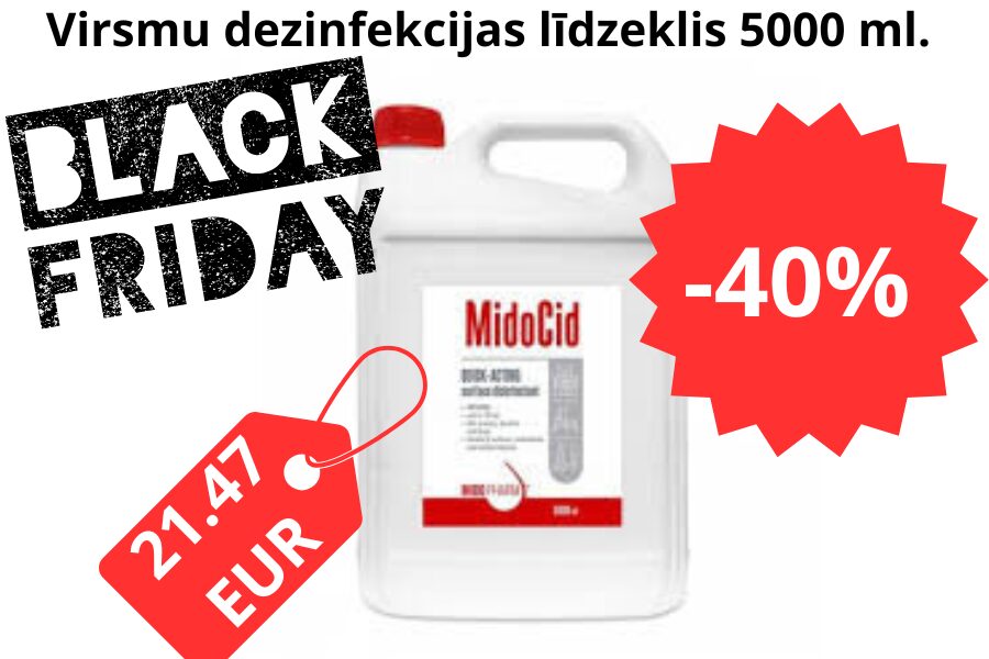 Virsmu dezinfekcijas līdzeklis MidoCid 5000ml, Midopharm